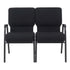 Chivari Black Fabric Two Seat Waiting Room Chair/Loveseat on Black Frame CH20BB-LR-KIT