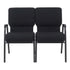 Chivari Black Fabric Two Seat Waiting Room Chair/Loveseat on Black Frame CH20BB-LR-KIT