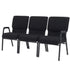 Chivari Black Fabric Three Seat Waiting Room Chair/Loveseat on Black Frame CH20BB-LR3-KIT