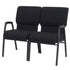 Chivari Black Fabric Two Seat Waiting Room Chair/Loveseat on Black Frame CH20BB-LR-KIT