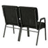 Chivari Black Fabric Two Seat Waiting Room Chair/Loveseat on Black Frame CH20BB-LR-KIT