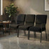 Chivari Black Fabric Three Seat Waiting Room Chair/Loveseat on Black Frame CH20BB-LR3-KIT
