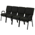 Chivari Black Fabric Four Seat Waiting Room Chair/Loveseat on Black Frame CH20BB-LR4-KIT