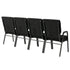 Chivari Black Fabric Four Seat Waiting Room Chair/Loveseat on Black Frame CH20BB-LR4-KIT