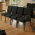 Chivari Black Fabric Four Seat Waiting Room Chair/Loveseat on Black Frame CH20BB-LR4-KIT
