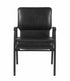 Chivari Black Vinyl Church Chair with Dual Arms Cut Away Back 20.5"  on Black Frame CH20BBV-D-ZF-T
