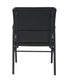 Chivari Black Vinyl Church Chair with Dual Arms Cut Away Back 20.5"  on Black Frame CH20BBV-D-ZF-T