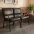 Chivari Black Vinyl Two Seat Waiting Room Chair/Loveseat on Black Frame CH20BBV-LR-KIT