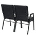 Chivari Black Vinyl Two Seat Waiting Room Chair/Loveseat on Black Frame CH20BBV-LR-KIT
