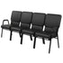 Chivari Black Vinyl Four Seat Waiting Room Chair/Loveseat on Black Frame CH20BBV-LR4-KIT