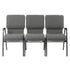 Chivari Gray Fabric Three Seat Waiting Room Chair/Loveseat on Silver Vein Frame CH20GRSV-LR3-KIT