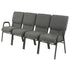 Chivari Gray Fabric Four Seat Waiting Room Chair/Loveseat on Silver Vein Frame CH20GRSV-LR4-KIT