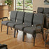 Chivari Gray Fabric Four Seat Waiting Room Chair/Loveseat on Silver Vein Frame CH20GRSV-LR4-KIT
