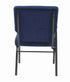 Chivari Indigo Fabric Church Chair with Right Arm with Cut Away Back 20.5" on  Silver Vein Frame CH20IMSV-R-ZF-T