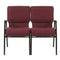 Chivari Maroon Fabric Two Seat Waiting Room Chair/Loveseat on Gold Vein Frame CH20MGV-LR-KIT