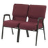 Chivari Maroon Fabric Two Seat Waiting Room Chair/Loveseat on Gold Vein Frame CH20MGV-LR-KIT