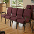 Chivari Maroon Fabric Four Seat Waiting Room Chair/Loveseat on Gold Vein Frame CH20MGV-LR4-KIT