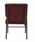 Chivari Maroon Fabric Church Chair with Right Arm Cut Away Back 20.5" on Gold Vein Frame CH20MGV-R-ZF-T