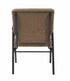 Chivari Tan Fabric Church Chair with Dual Arms Cut Away Back 20.5" on Gold Vein Frame CH20TGV-D-ZF-T