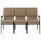 Chivari Tan Fabric Three Seat Waiting Room Chair/Loveseat on Gold Vein Frame CH20TGV-LR3-KIT