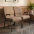 Chivari Tan Fabric Two Seat Waiting Room Chair/Loveseat on Gold Vein Frame CH20TGV-LR-KIT