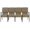 Chivari Tan Fabric Four Seat Waiting Room Chair/Loveseat on Gold Vein Frame CH20TGV-LR4-KIT