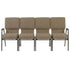 Chivari Tan Fabric Four Seat Waiting Room Chair/Loveseat on Gold Vein Frame CH20TGV-LR4-KIT