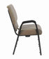 Chivari Tan Fabric Church Chair with Right Arm Cut Away Back 20.5" on Gold Vein Frame CH20TGV-R-ZF-T
