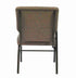 Chivari Tan Fabric Church Chair with Right Arm Cut Away Back 20.5" on Gold Vein Frame CH20TGV-R-ZF-T
