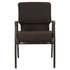 Chivari Walnut Church Chair with White Dot Fabric w/ Dual Arms with Cut Away Back 20.5" on Gold Vein Frame CH20WDGV-D-ZF-T