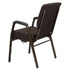 Chivari Walnut Church Chair with White Dot Fabric w/ Dual Arms with Cut Away Back 20.5" on Gold Vein Frame CH20WDGV-D-ZF-T