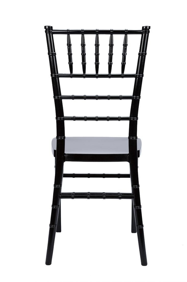 Chivari Black ToughResin Thick Seat Chiavari Chair  - 2 Pack - Some Assembly Required CCRB2-U-ZG-T-2