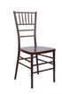 Chivari 100 Person Luxury Event Package:  Includes 100 Fruitwood Resin Steel Skeleton™ Chiavari Chairs Plus 10 Round 72" Heavy Duty Banquet Folding Tables Plus a Banquet Table Cart PACK100CCRFSTEEL1072RD-T