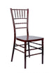 Chivari 100 Person Luxury Event Package:  Includes 100 Mahogany Resin Steel Skeleton™ Chiavari Chairs Plus 10 Round 72" Heavy Duty Banquet Folding Tables Plus a Banquet Table Cart PACK100CCRMSTEEL1072RD-T