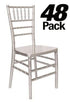 Chivari Silver Champagne ToughResin™ Mono-Frame Chiavari Chair 48 Chair Bundle CCRCHS-MONO-AX-T-48