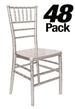 Chivari Silver Champagne ToughResin™ Mono-Frame Chiavari Chair 48 Chair Bundle CCRCHS-MONO-AX-T-48