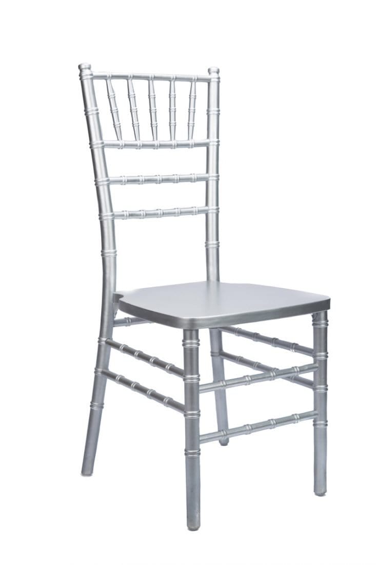 Chivari Silver ToughWood™ Stacking Chiavari Chair CCWS-ZG-T