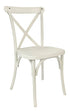 Chivari White Distressed X-Leg Farm Table Dining Set with 10 Chairs TFARM-WHITEDIS-X-LEG-KIT-CXR-AX