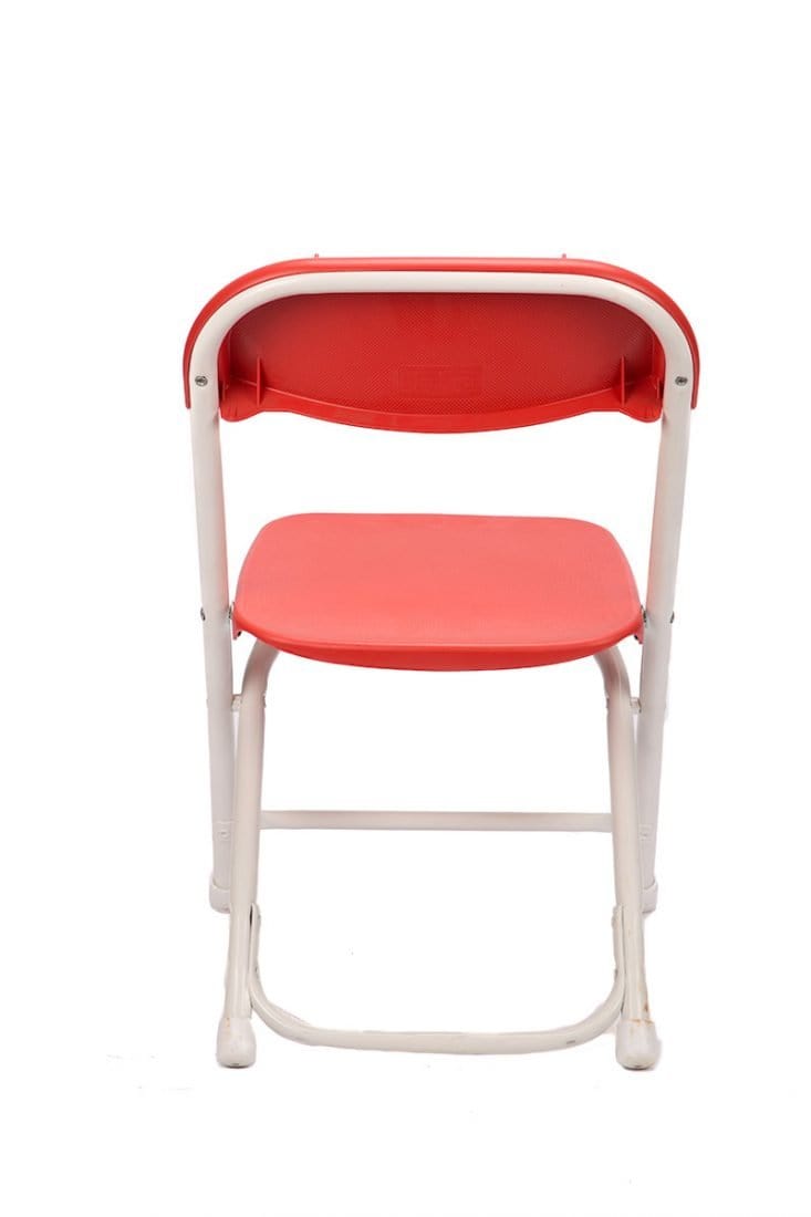 Chivari Kids Red Folding Chair (Steel-Poly Chair) CFPR-KID-AX-T