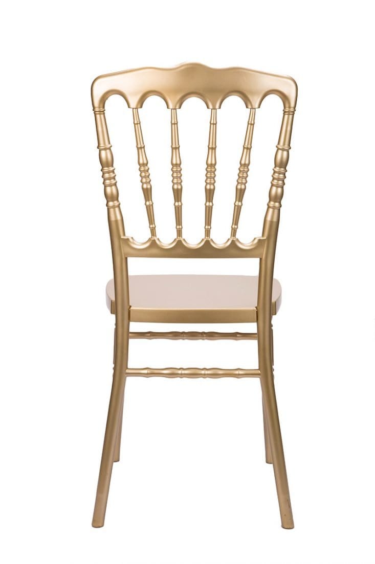 Chivari Gold Steel Skeleton™ Resin Napoleon Chair CNRG-STEEL-CX-T