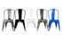 Chivari Blue Hi Gloss Tolix Style Metal Chair CTMBLU-AX-T