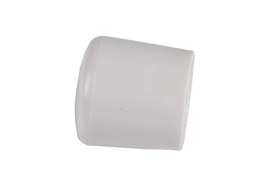 Chivari 100 Cap Pack White Replacement Foot Cap for Plastic Folding Chair CAPPOLYWHI100-CX-T