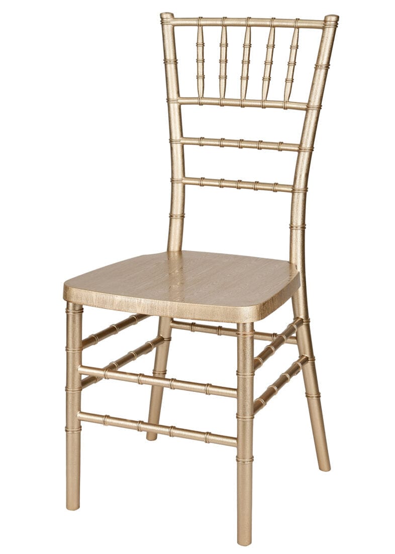 Chivari Champagne Gold WoodGrain™ Steel Skeleton™ Chiavari Chair CCRCHGB-STEEL-AX-T