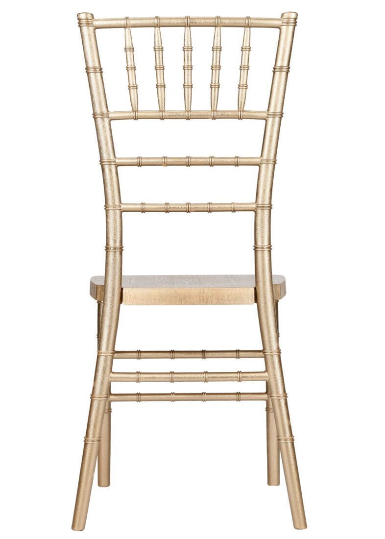 Chivari Champagne Gold WoodGrain™ Steel Skeleton™ Chiavari Chair CCRCHGB-STEEL-AX-T