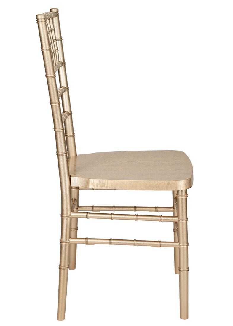 Chivari Champagne Gold WoodGrain™ Steel Skeleton™ Chiavari Chair CCRCHGB-STEEL-AX-T