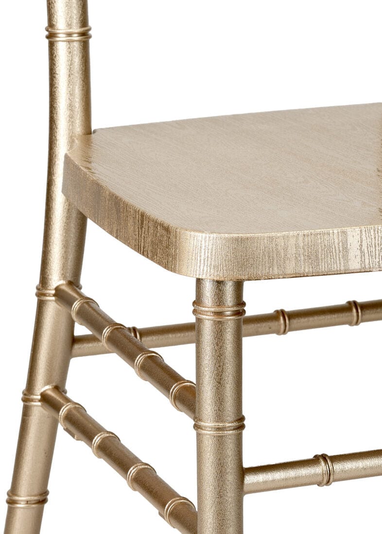 Chivari Champagne Gold WoodGrain™ Steel Skeleton™ Chiavari Chair CCRCHGB-STEEL-AX-T