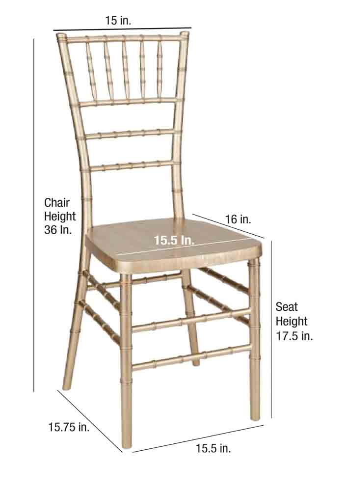 Chivari Champagne Gold WoodGrain™ Steel Skeleton™ Chiavari Chair CCRCHGB-STEEL-AX-T