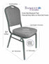 Chivari Charcoal Gray Fabric Silver Vein Steel Frame Crown Back Banquet Chair CQCFG-ZF-T