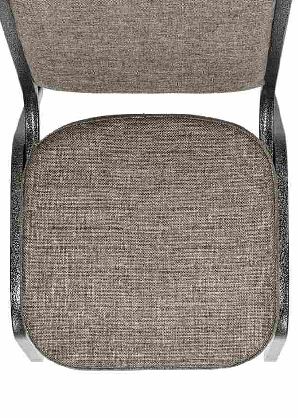 Chivari Charcoal Grey Fabric on Silver Vein Frame Square Back Banquet Chair CQSFG-ZF-T