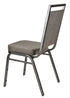 Chivari Charcoal Grey Fabric on Silver Vein Frame Square Back Banquet Chair CQSFG-ZF-T